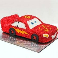 Creamy Red Car Cake