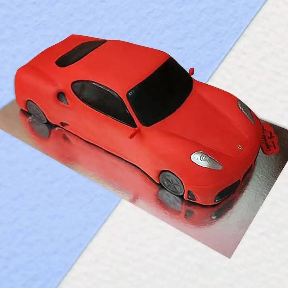 Delicious Red Sports Car Cake