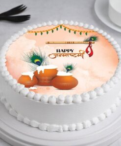 Happy Janmashtami Photo Cake