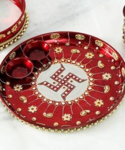 Beads Worked Karwa Chauth Pooja Set