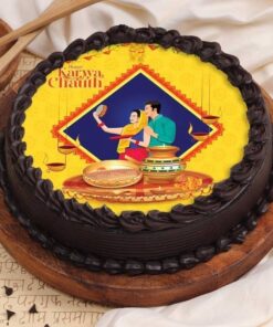 Chocolaty Karwa Chauth Cake