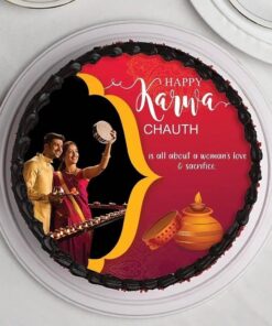 Delicious Personalized Cake For Karwa Chauth