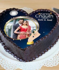 Personalized Karwa Chauth Cake
