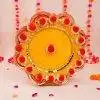 Red & Yellow Karwa Chauth Thaal Set