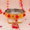Red & Yellow Karwa Chauth Thaal Set