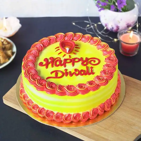 Delicious Creamy Deepawali Cake