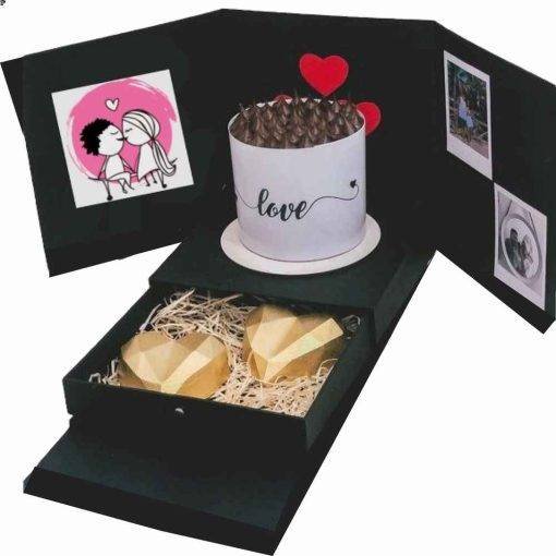 Designer Love Surprise Box Cake