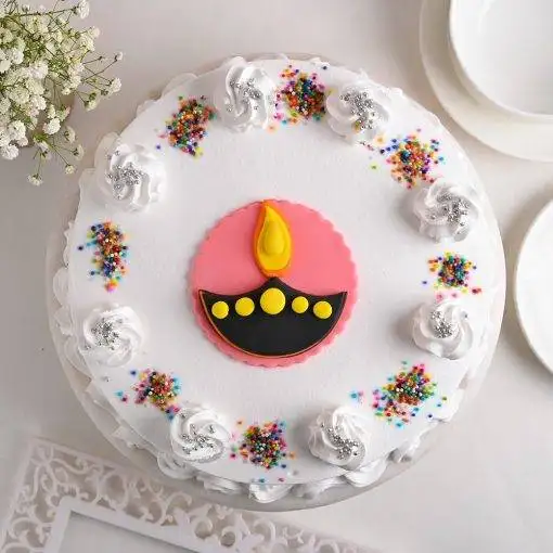 Sparkly Diya Cake