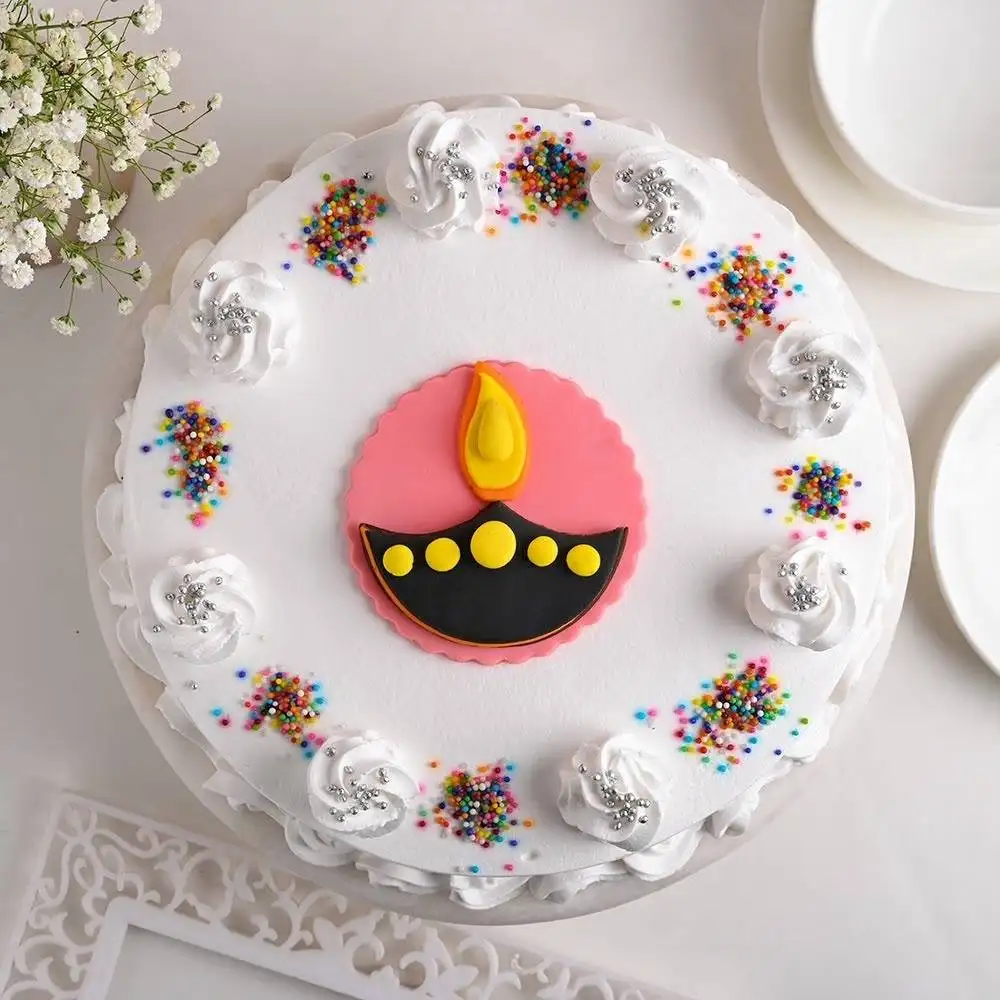 Sparkly Diya Cake