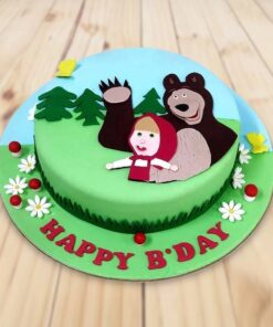 Masha and the Bear Cartoon Cake