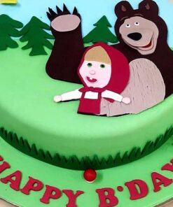 Masha and the Bear Cartoon Cake