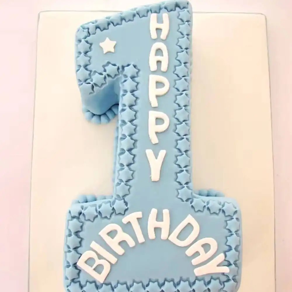 Number Cake for First Birthday