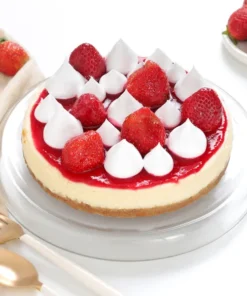 Delicious Cheese Cake with Strawberries on Top