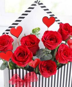 Amazing 8 Red Roses Arrangement