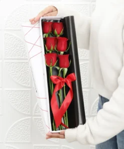 Surprise Box Of 6 Red Roses1