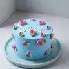 Rosy Blue Cake for Mom