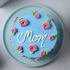Rosy Blue Cake for Mom