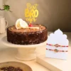 Butterscotch Delight Cake with Rakhi for the Best Brother