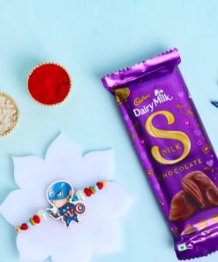 Choco Silk with Captain America Designed Rakhi