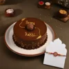 Floral Rakhi with Ferrero Rocher Cake