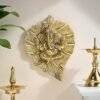 Radiant Gold Ganesha Wall Accent