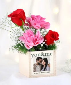 Floral Harmony with Cake for Karwa Chauth