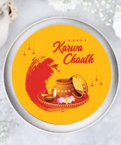 Moonlit Chauth Chocolate Photo Cake