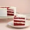Red Heart on Creamy Cake