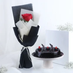 Romantic Red Rose & Decadent Chocolate Delight