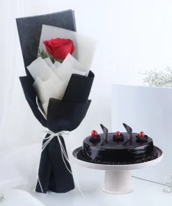 Romantic Red Rose & Decadent Chocolate Delight