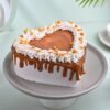 Butterscotch Passion Heart Cake