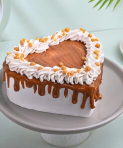 Butterscotch Passion Heart Cake