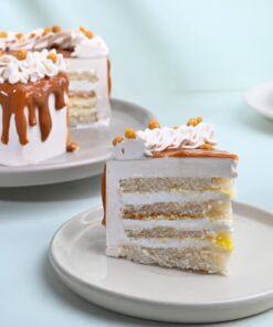 Butterscotch Passion Heart Cake