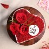 Heartfelt Red Velvet Rose Cake