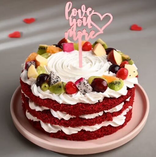 Velvet Charm Fruit Indulgence Cake
