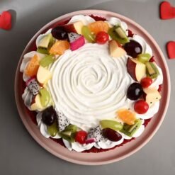 Velvet Charm Fruit Indulgence Cake1