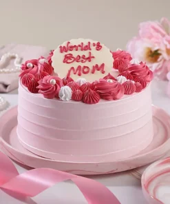 World’s Best Mom Pink Cake