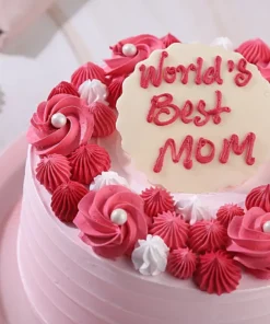 World’s Best Mom Pink Cake