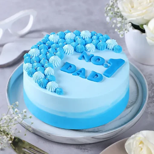 Champion Dad Blue Cream Cake