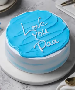 Love You Paa Blue Cake
