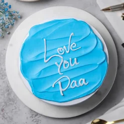Love You Paa Blue Cake