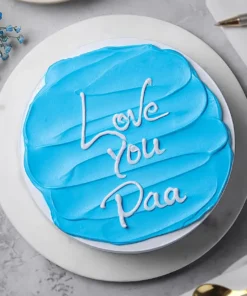 Love You Paa Blue Cake