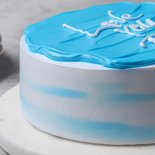 Love You Paa Blue Cake