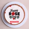 Happy Rose Day Printed Cake