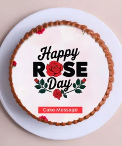 Happy Rose Day Printed Cake