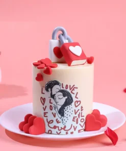 Love Lock Theme Cake