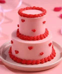 Mini Valentine Two-Tier Cake