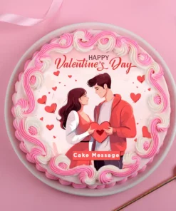 Romantic Valentine Picture Cake